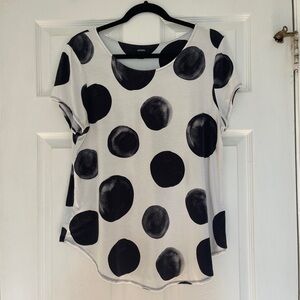 Madewell Black and White Polka Dot Top